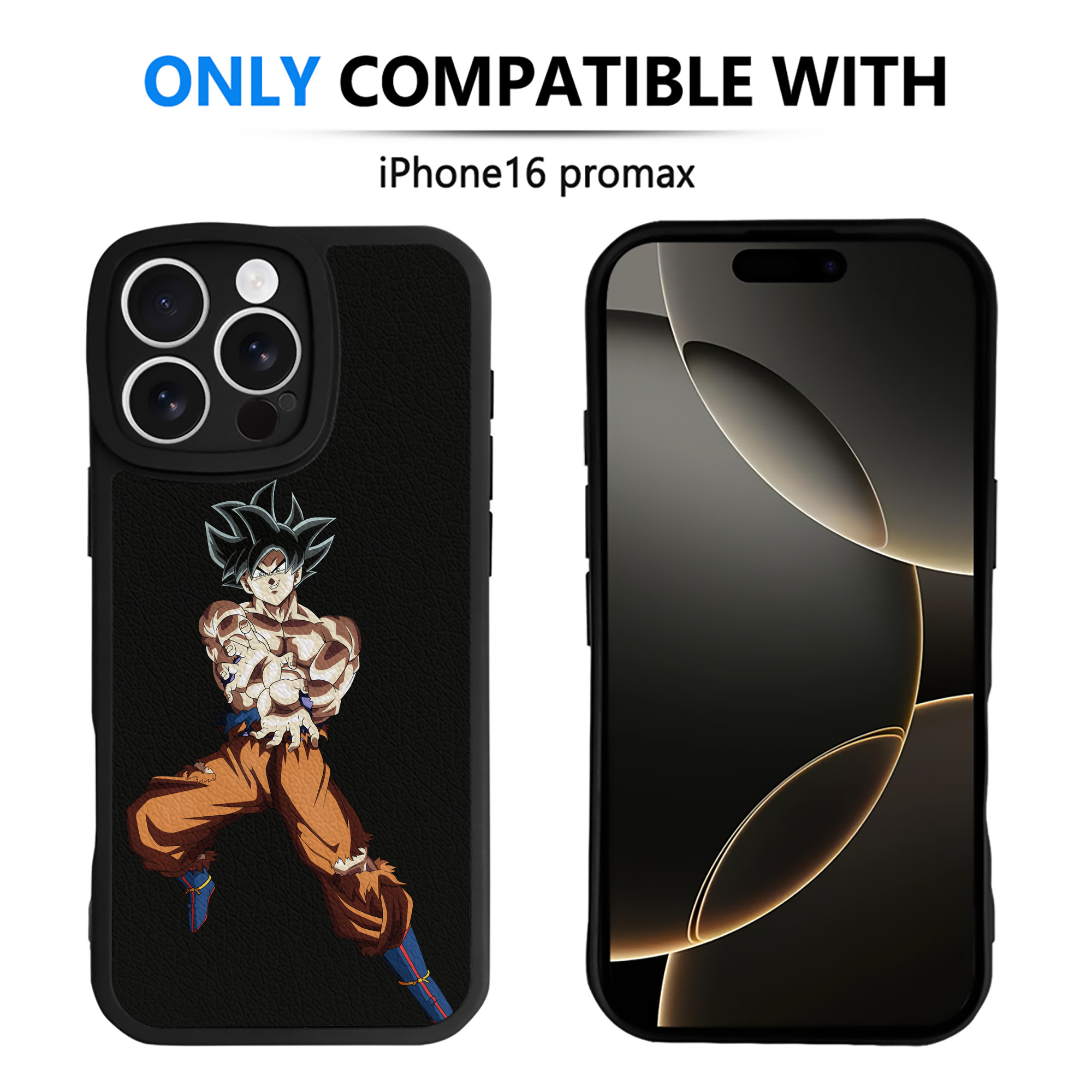 （画像用） ドラゴンボール 孫悟空（そん ごくう）Son Goku カカロット DRAGON BALL Kakarotto 【iPhone 16シリーズ対応】シリコンスマホケース（レザー調） 材質：シリコン